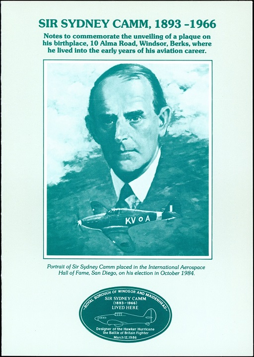 Booklet, ‘A tribute to Sir Sydney Camm’, 1991