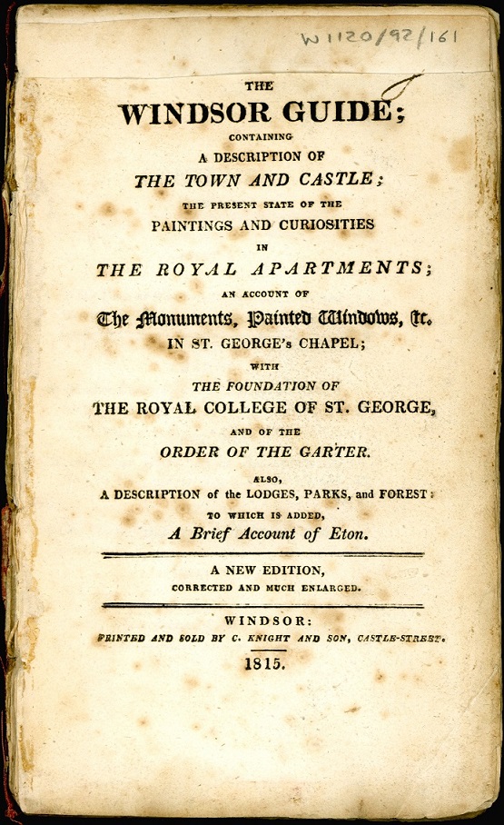 Book, ‘The Windsor Guide’ 1815