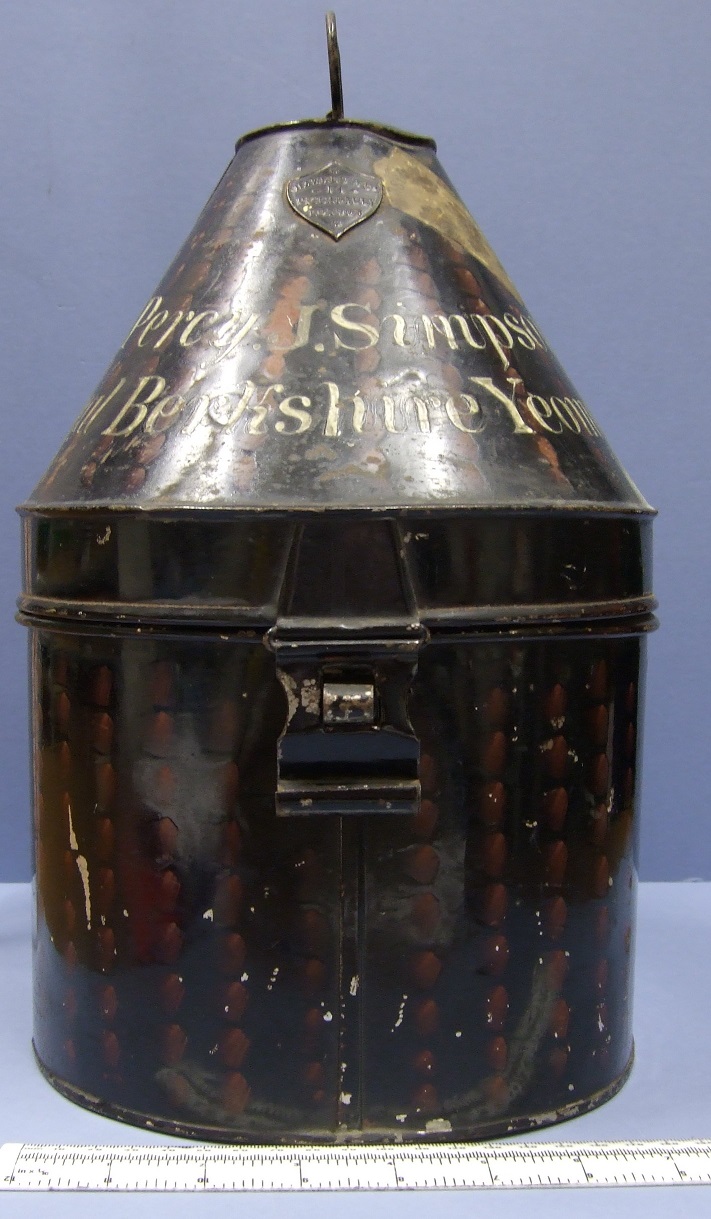 Helmet tin, dated about 1900