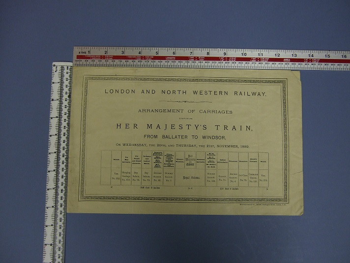 Notice, London & North Western Railway Co. November 1889