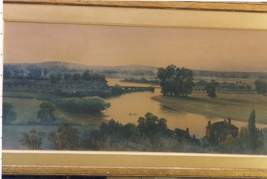 Sketch, ‘Evening, looking up the Thames, from the outer wall, Windsor Castle.’ no.17, September 1888