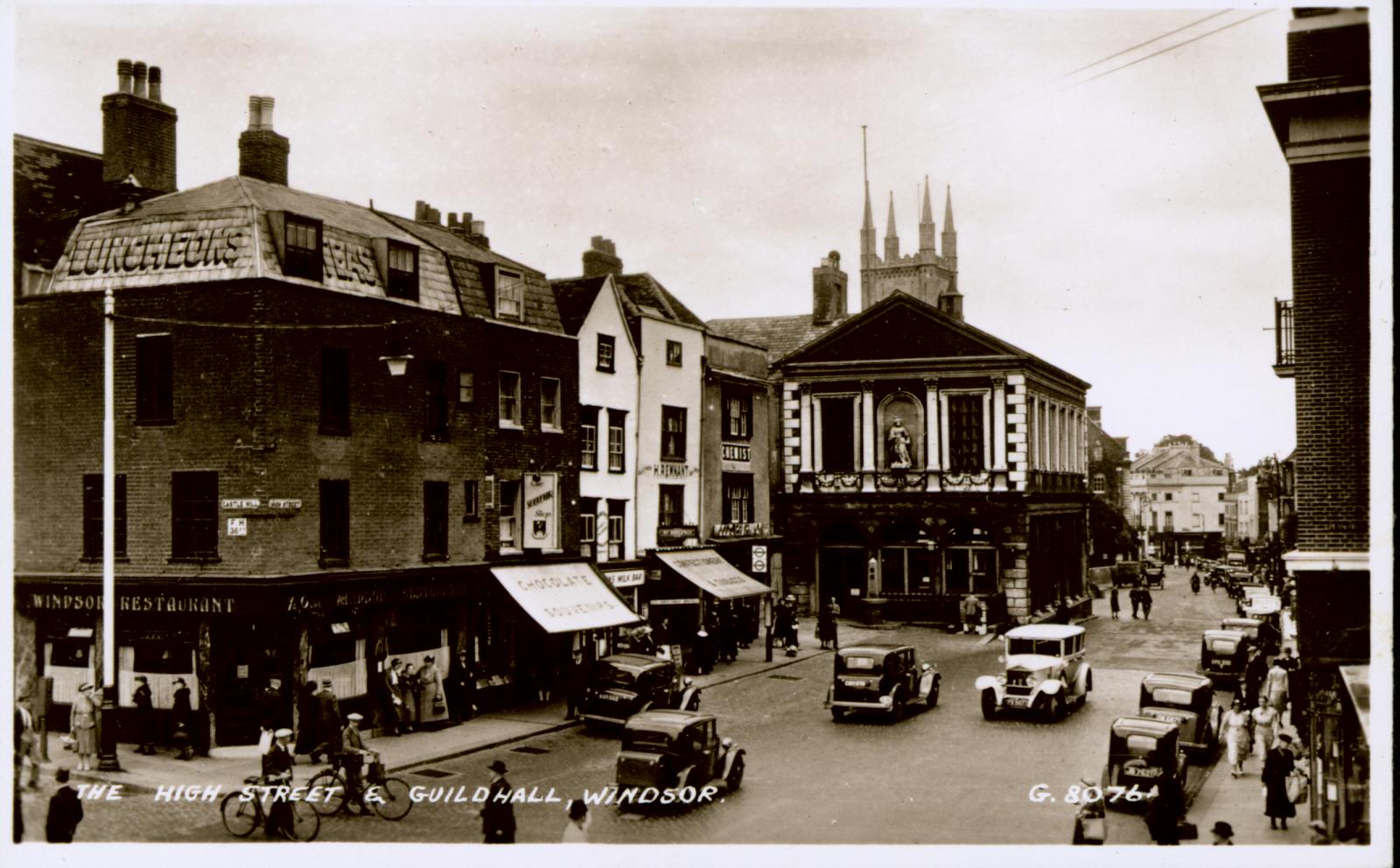 Postcard, Windsor High Street, 1920s