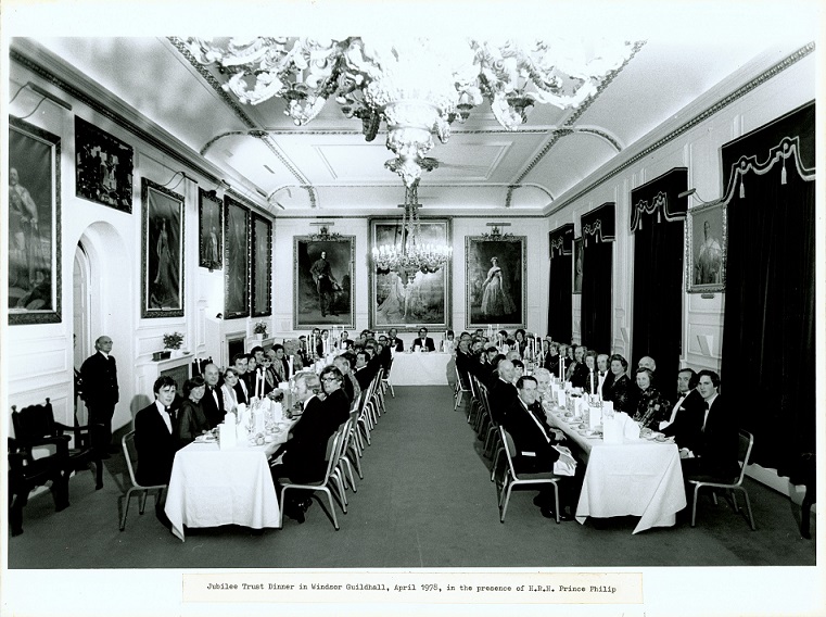 Photograph, ‘Jubilee Trust Dinner’ in the Guildhall, April 1978.