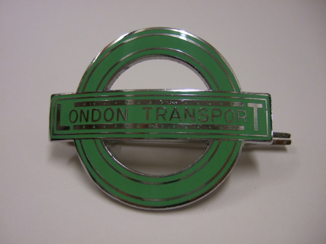 Cap badge, London Transport, about 1980