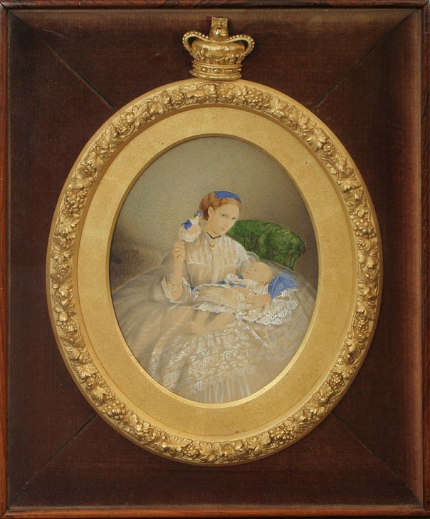 Painting, Princess of Wales and the infant Duke of Clarence,1864