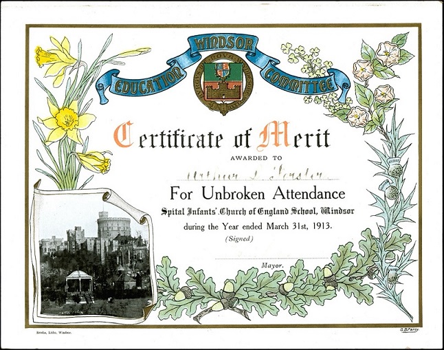 School Certificate, 1913